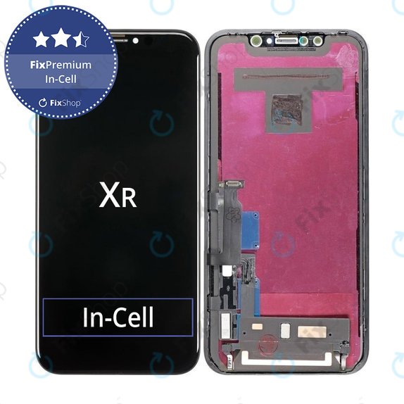 Дисплей In-Cell за iPhone XR, Тъчскрийн с рамка, FixPremium