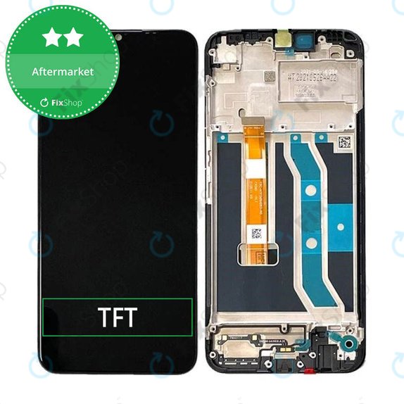 дисплей за Realme C21Y RMX3261 RMX3263, Тъчскрийн и рамка, TFT