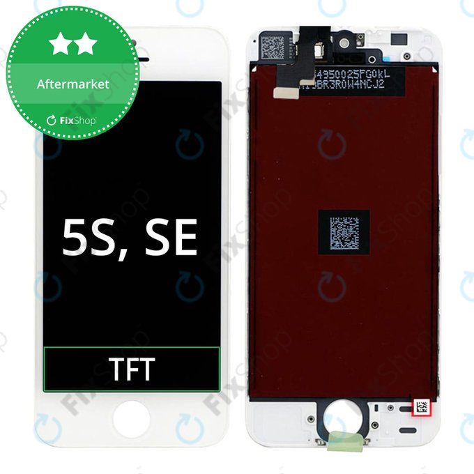 Дисплей за iPhone 5S, SE, White, Тъчскрийн с рамка