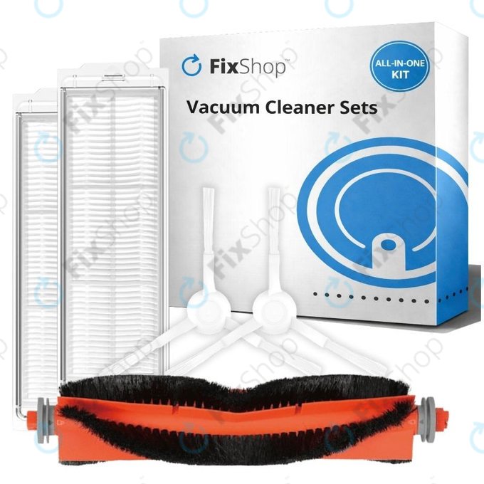 Комплект резервни части за Xiaomi Robot Vacuum S10, S10 EU, S12 (1x Основна четка, 2x Филтри, 2x Странични четки)