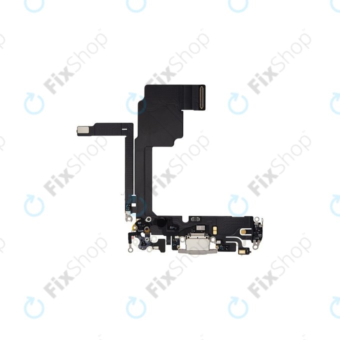 Конектор за зареждане с гъвкав кабел за iPhone 15 Pro, White Titanium