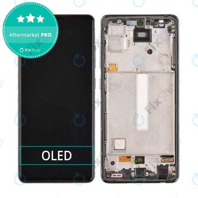 дисплей OLED за Samsung A52 4G A525F, Тъчскрийн и рамка, Awesome Black