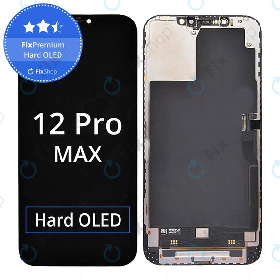 Дисплей Hard OLED за iPhone 12 Pro Max, Тъчскрийн с рамка, FixPremium