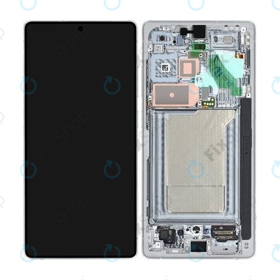 Дисплей OLED за Samsung S25 Ultra, Titanium Silverblue, Тъчскрийн с рамка