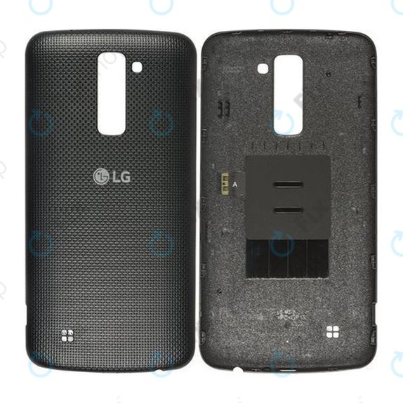 Капак на батерията за LG K10 K420N, черен, Black, ACQ89015001, Genuine Service Pack