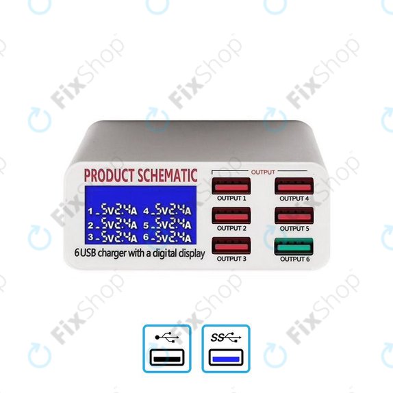 USB зарядна станция с USB 3.0, Product Schematic 896