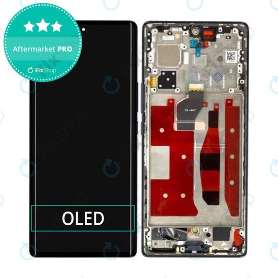 дисплей OLED за Honor 70, Тъчскрийн и рамка, Midnight Black