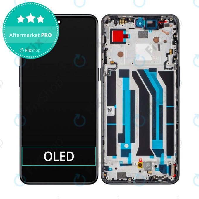 дисплей OLED за OnePlus 10T, Тъчскрийн и рамка, Moonstone Black