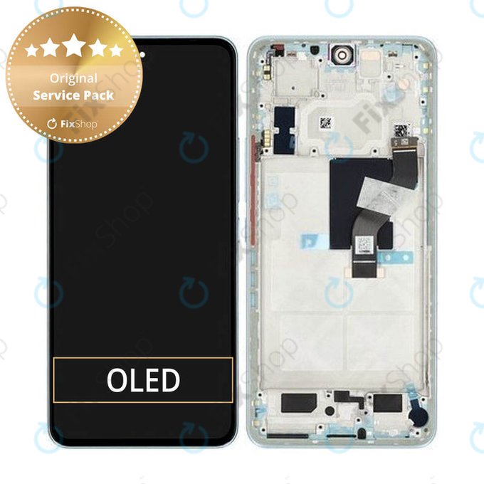 дисплей за Xiaomi 12 Lite 2203129G, Тъчскрийн и рамка, 56000500L900, Lite Green, Genuine Service Pack