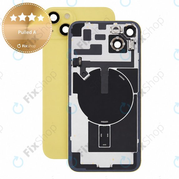 Стъкло на задния капак за iPhone 14 Plus, Yellow, Pulled A