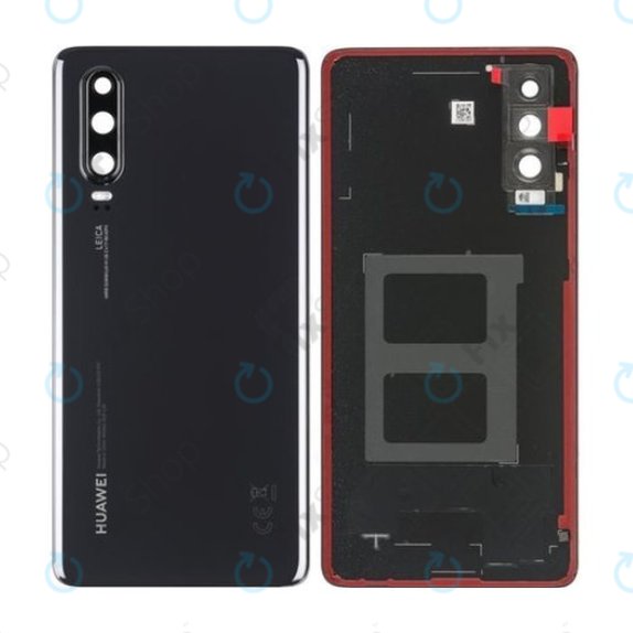 Капак на батерията за Huawei P30, 02352NMM, черен, Black, Genuine Service Pack