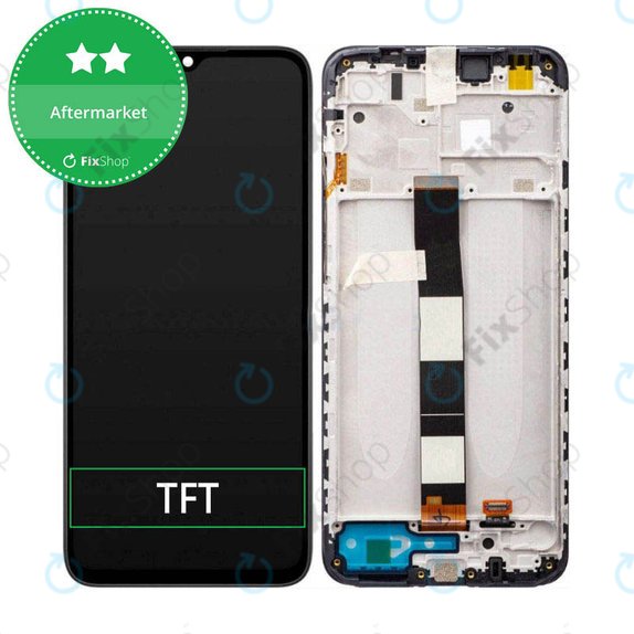 дисплей за Xiaomi Redmi 10A 220233L2C 220233L2G, Тъчскрийн и рамка, черен, Black, TFT