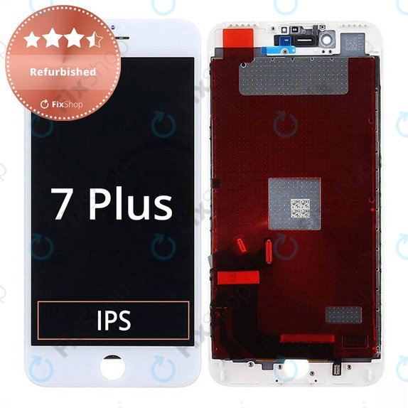 Дисплей за iPhone 7 Plus, White, Тъчскрийн с рамка, Refurbished