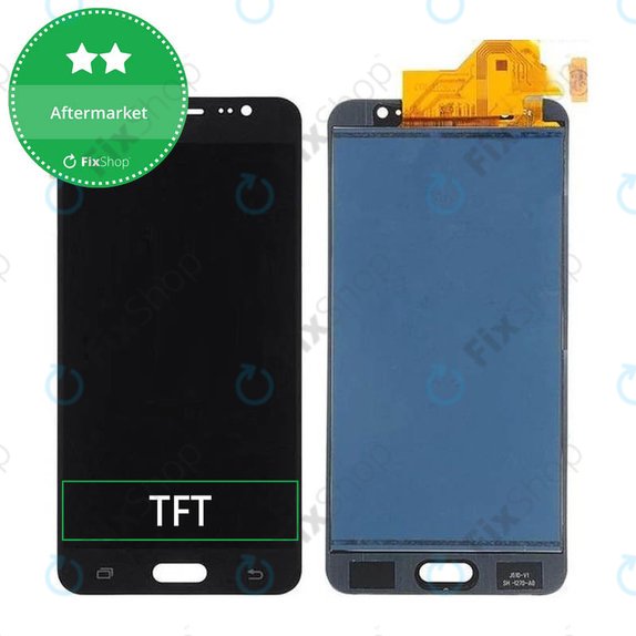 дисплей за Samsung J5 J510FN (2016), Тъчскрийн без рамка, черен, Black, TFT