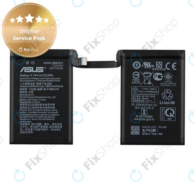 Батерия за Asus ROG Phone 5 ZS673KS, C21P2001, 6000mAh, 0B200-03920400, Genuine Service Pack