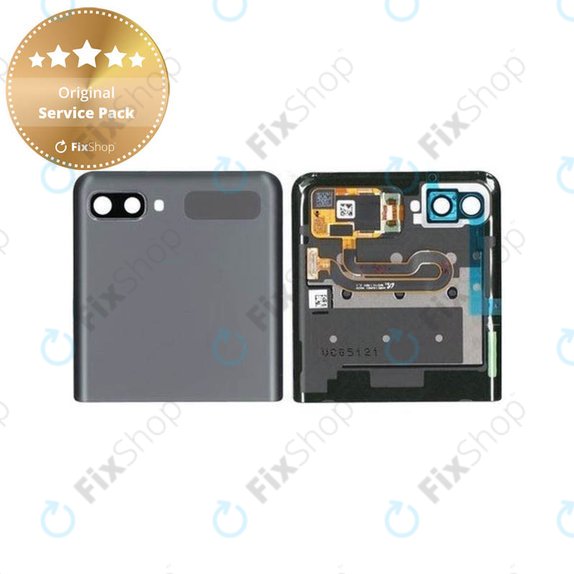 дисплей за Samsung Z Flip 5G F707B, Тъчскрийн и рамка, Mystic Gray, външен, Genuine Service Pack