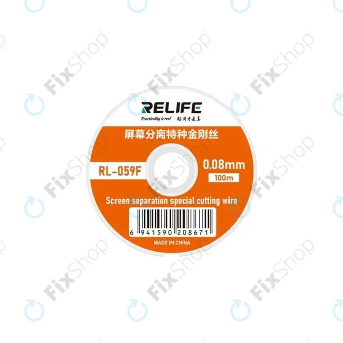 Тел за разделяне на LCD дисплеи, 0.08mm x 100m, Relife RL-059F