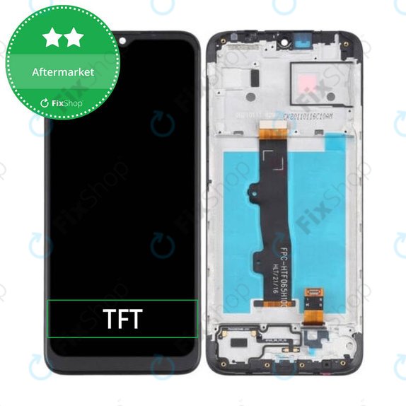 дисплей за Motorola Moto E7 Power, E7i Power, Тъчскрийн и рамка, черен, Black, TFT