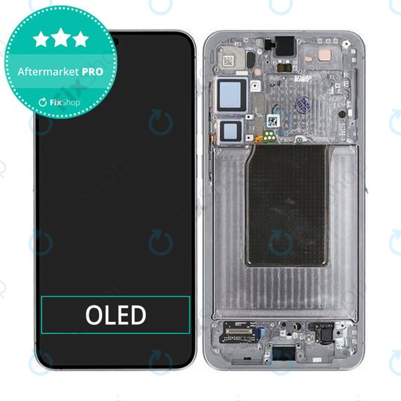 Дисплей OLED за Samsung S25 Plus, Silver Shadow, Тъчскрийн с рамка