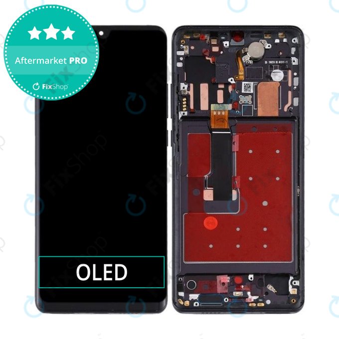 дисплей OLED за Huawei P30 Pro, P30 Pro 2020, Тъчскрийн и рамка, черен, Black