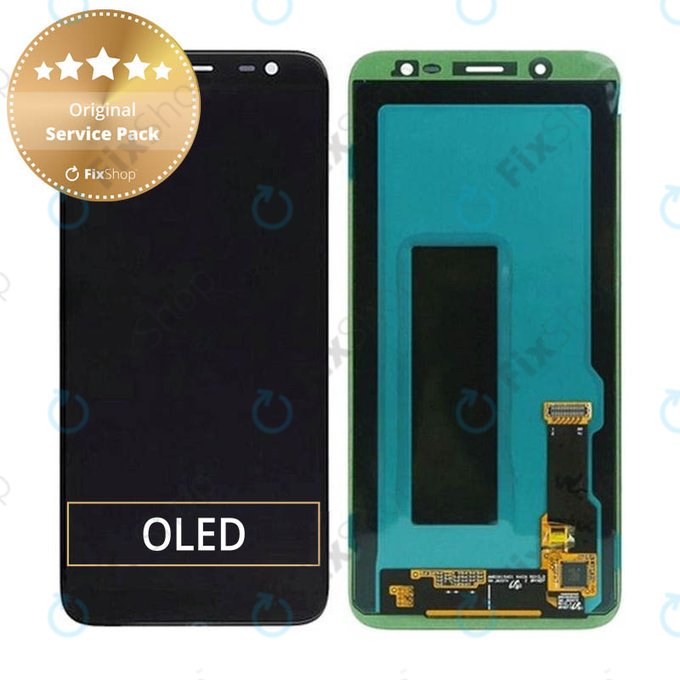 дисплей OLED за Samsung J6 J600F, Тъчскрийн без рамка, GH97-21931A, GH97-22048A, Genuine Service Pack