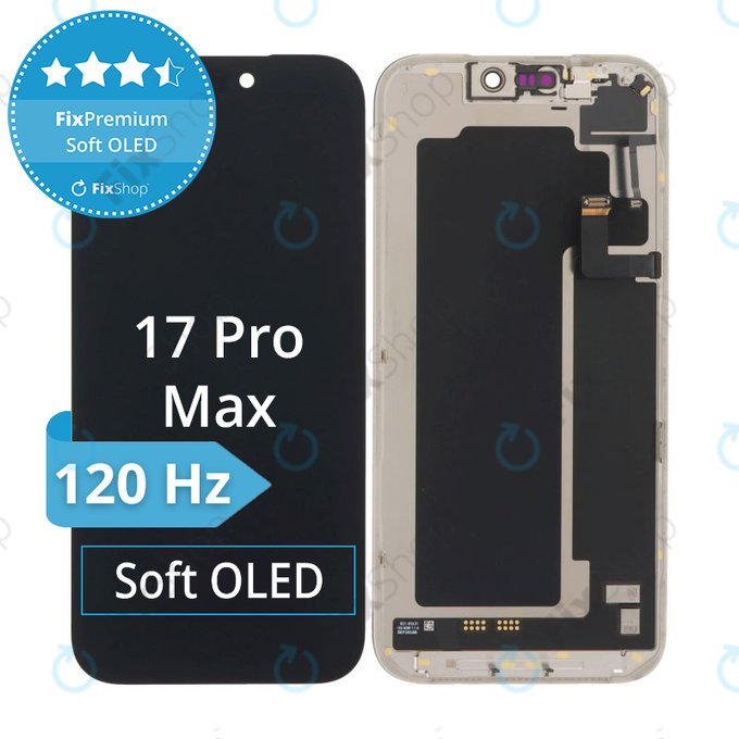 Дисплей Soft OLED 120Hz за iPhone 17 Pro Max, Тъчскрийн с рамка, DIAGNOSTIC