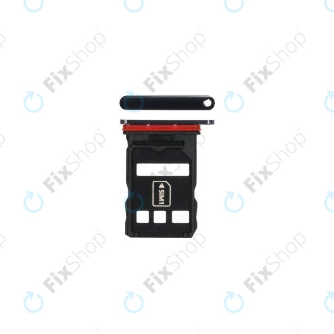 SIM държач за Huawei P40, 51661QTR, черен, Black, Genuine Service Pack