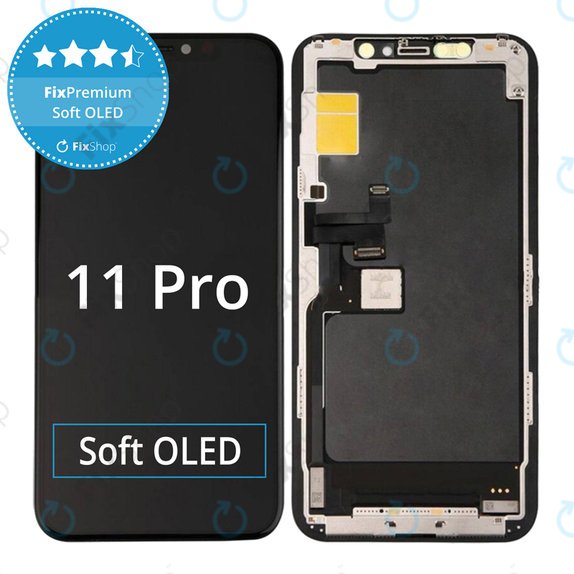 Дисплей Soft OLED за iPhone 11 Pro, Тъчскрийн с рамка, FixPremium