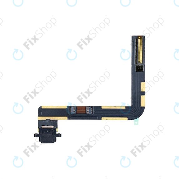 Конектор за зареждане c гъвкав кабел за Apple iPad (7th Gen 2019, 8th Gen 2020, 9th Gen 2021), черен, Black
