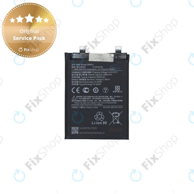 Батерия за Xiaomi Redmi Note 13 Pro+ 23090RA98C, 5000mAh, BM5U, 1330103000037B, Genuine Service Pack