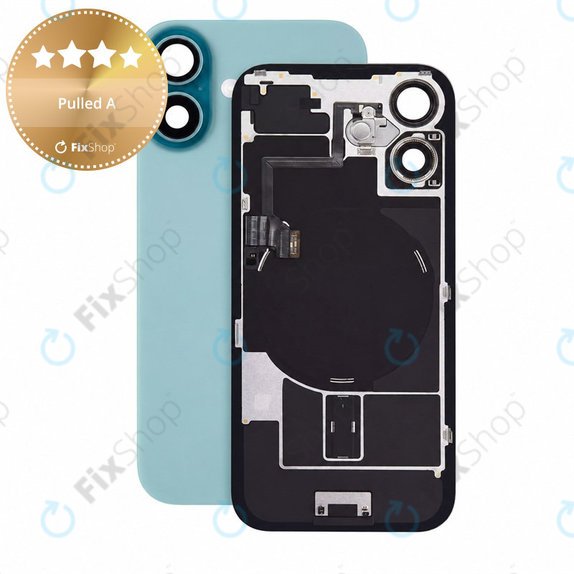 Стъкло на задния капак за iPhone 16, Teal, Pulled A