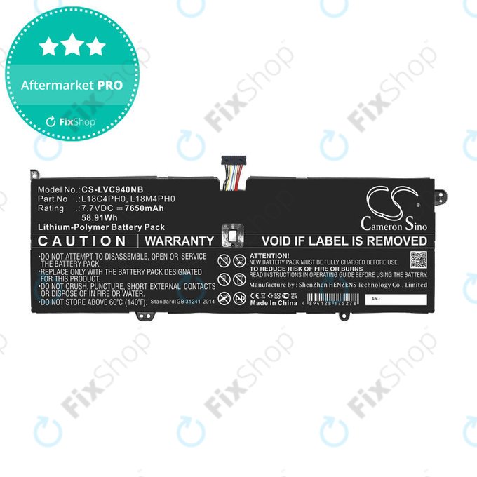 Батерия за Lenovo Yoga C940, 7650mAh, Li-Pol, 7.7V, L18C4PH0, HQ