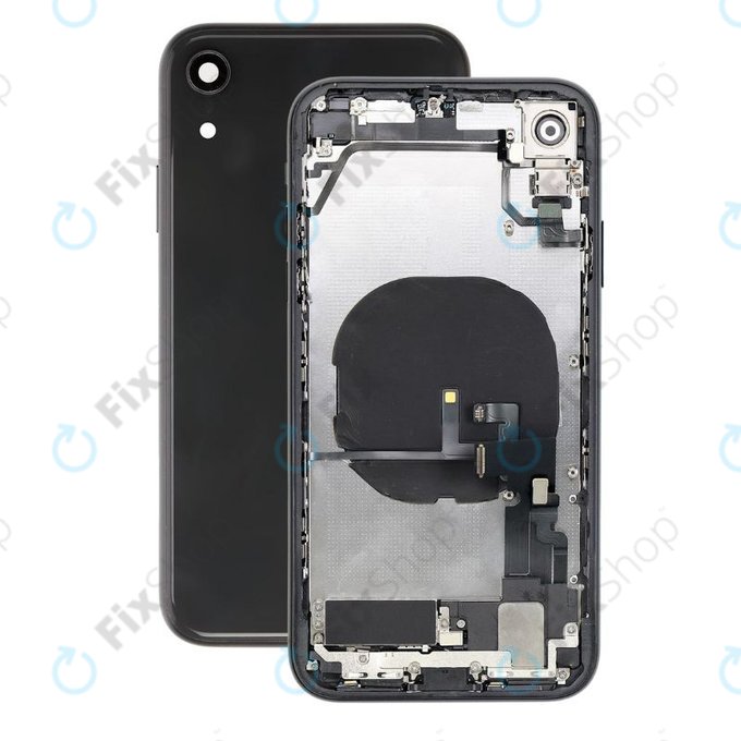Заден калъф със малки части за iPhone XR, черен, Black