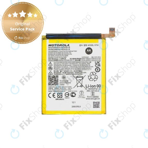 Батерия за Motorola Moto E20 XT2155-3, NT40, 4000mAh, SB18D15207, Genuine Service Pack