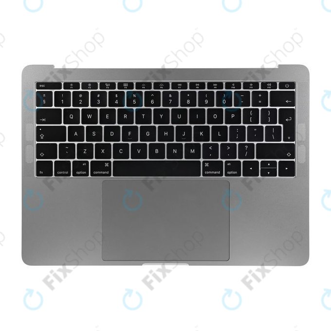 Горна рамка с клавиатура, микрофон, тъчпад и говорители за MacBook Pro 13" A1708 (късна 2016 – средата на 2017), UK, Space Gray