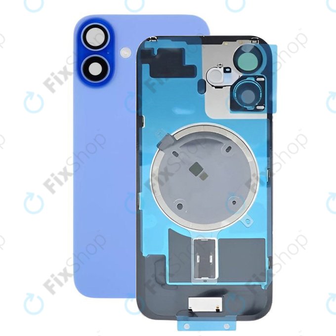 Задно стъкло на корпус + стъкло на камера + метална пластина + MagSafe магнит за iPhone 16, Ultramarine