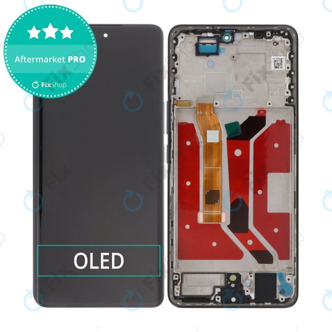 Дисплей OLED за Honor Magic7 Lite, Black, Тъчскрийн с рамка