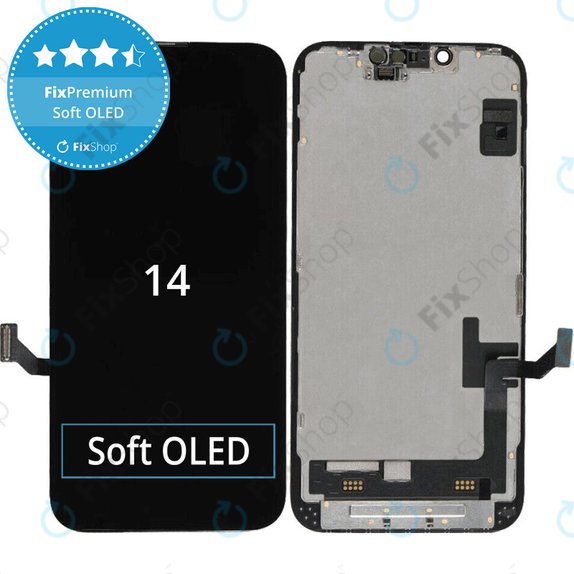 Дисплей Soft OLED за iPhone 14, Тъчскрийн с рамка, DIAGNOSTIC