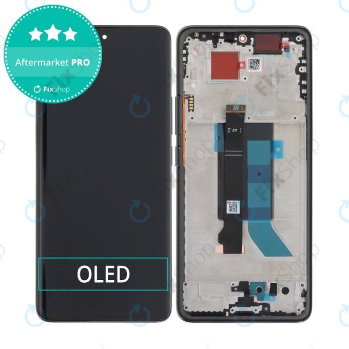 Дисплей OLED за Xiaomi Redmi Note 14 Pro 5G 24090RA29G, Midnight Black, Тъчскрийн с рамка
