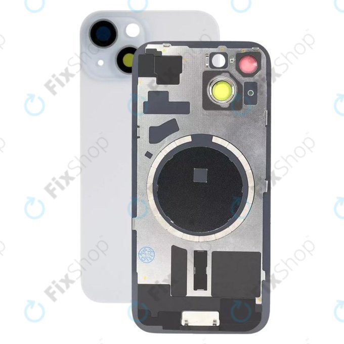 задния капак с обектив на камерата за iPhone 15, син, Blue