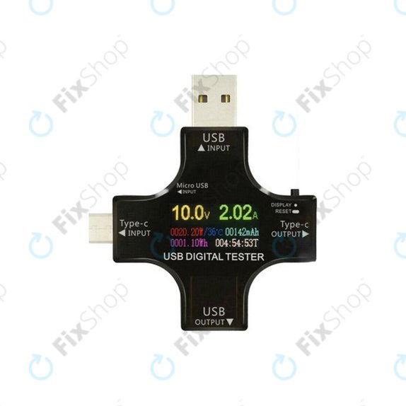 USB дигитален тестер 2в1 (с USB-C и USB 3.0), Eversame
