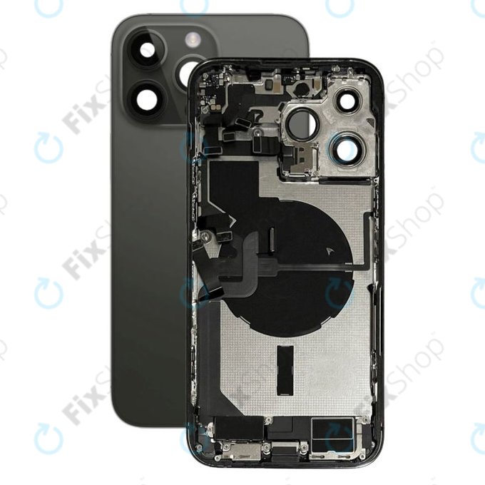 Заден корпус с малки части за iPhone 14 Pro Max, Space Black