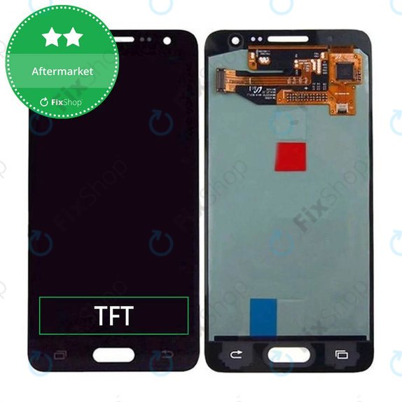 дисплей за Samsung A3 A300F, Тъчскрийн без рамка, черен, Black, TFT