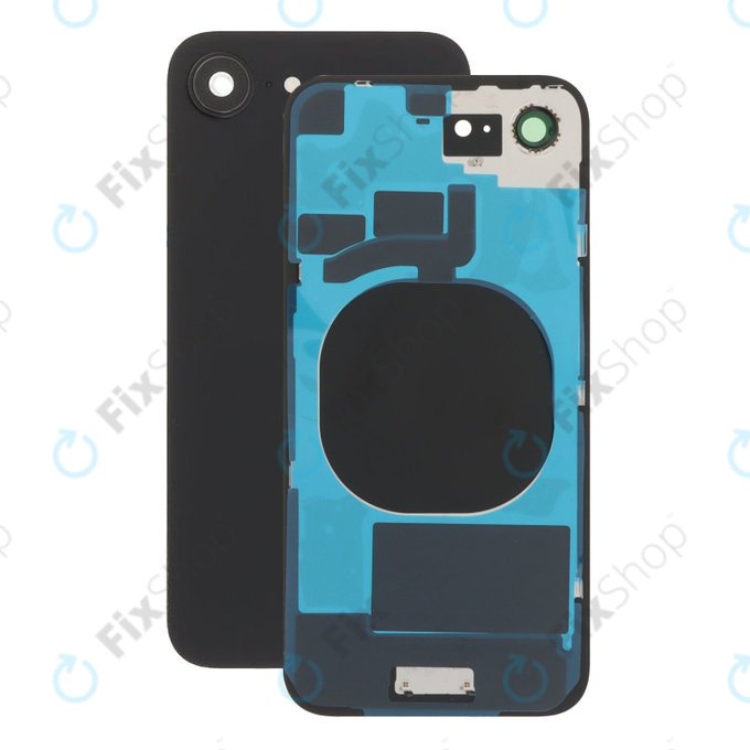 Задно стъкло на корпус + стъкло на камера за iPhone 16e, Black