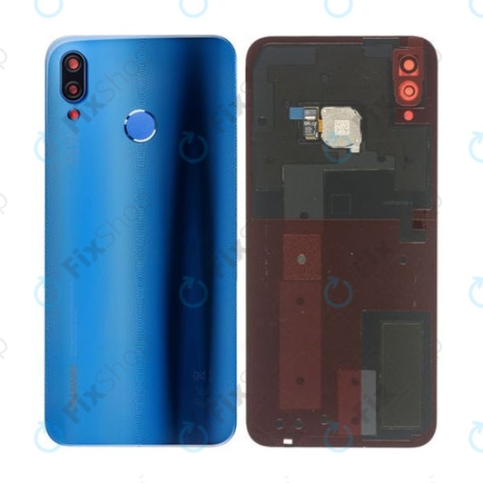 Капак на батерията с сензор за пръстови за Huawei P20 Lite, 02351VTV, 02351VNU, Klein Blue, Genuine Service Pack