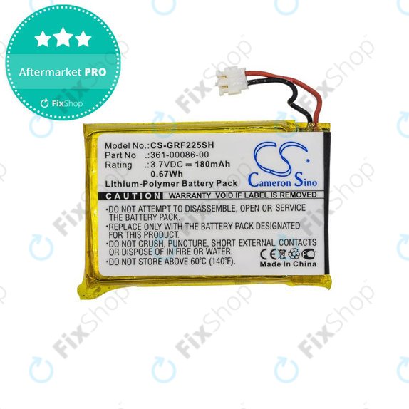 батерия за Garmin Approach G10, S20, Forerunner 220, 225, 235, 630, 645, 735XT, 745, GRM0371754, 361-00072-00/10, 361-00086-00/10/11 180mAh HQ