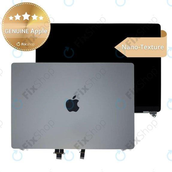 LCD дисплей за MacBook Pro 16", A3403 (2024), с предно стъкло и капак, Nano-Texture, Silver, 661-42324, Genuine Apple