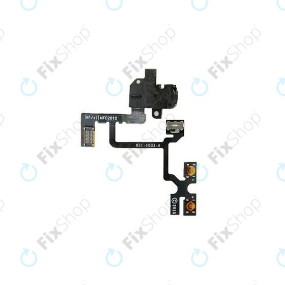 Флекс кабел за бутони за сила на звука за iPhone 4, черен, Black