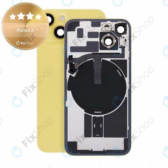 Стъкло на задния капак за iPhone 14, Yellow, Pulled A
