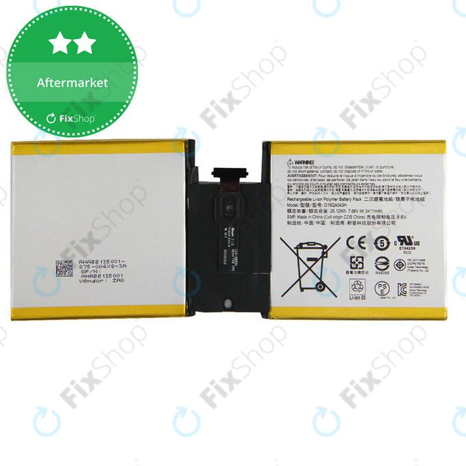 Батерия за Microsoft Surface Go, G16QA043H, 3411mAh